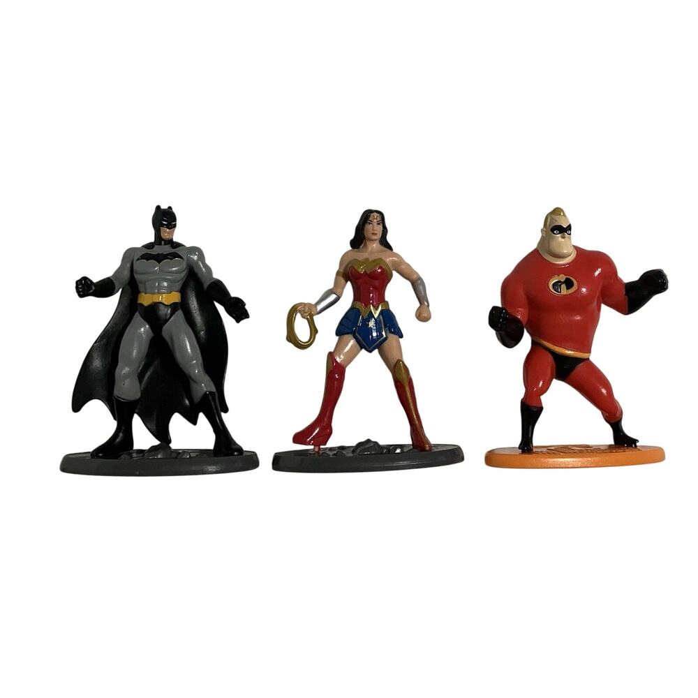 DC Comics Mattel and Disney Pixar Wonder Woman Batman Mr Incredible